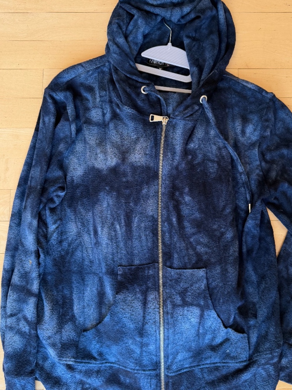French Kyss Brushed Navy hoodie, M, CB2590 - Picture 2 of 3